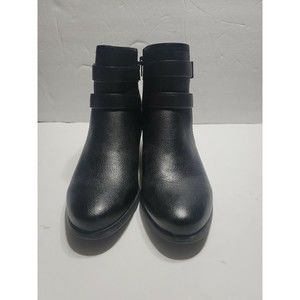 Natural Soul Karley Black Leather Boots Size 11 M